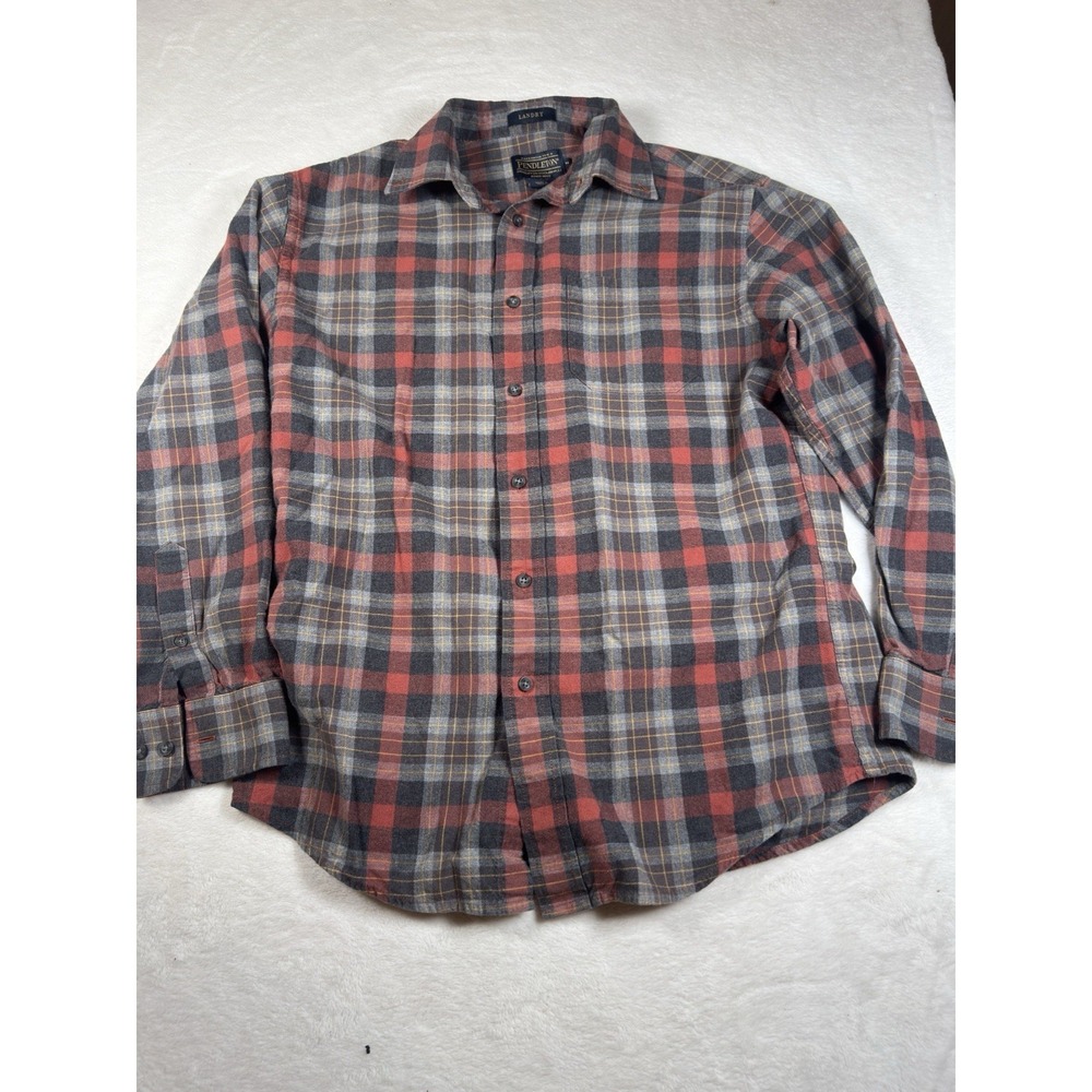 Pendleton Landry Medium Long Sleeve Button Down‎ Plaid Flannel Multicolor Check